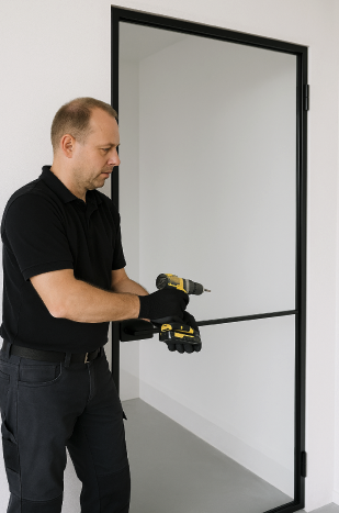 glazen deur op maat inclusief montage bij je thuis of op kantoor