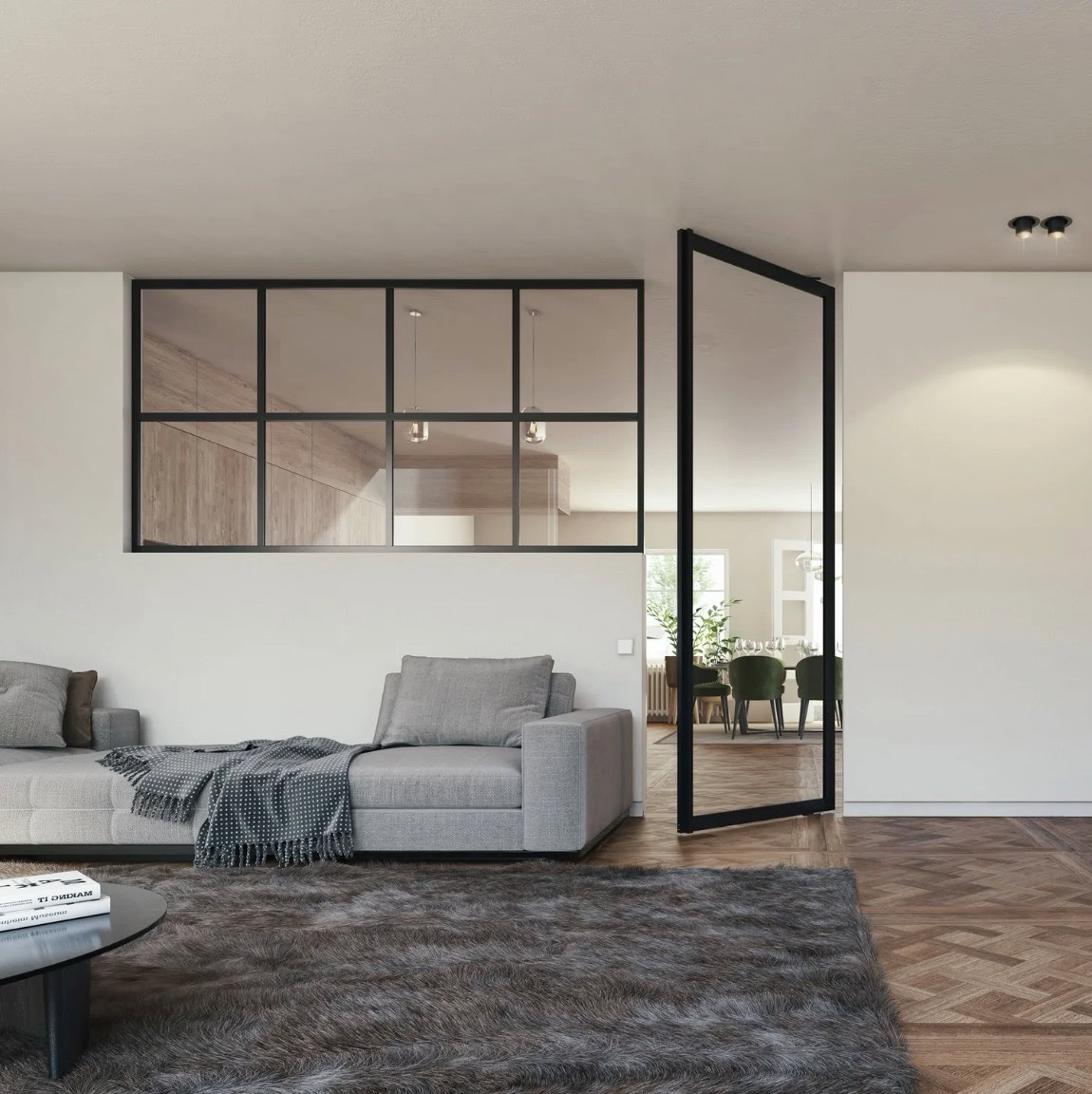 voorbeeld glazen deur op maat