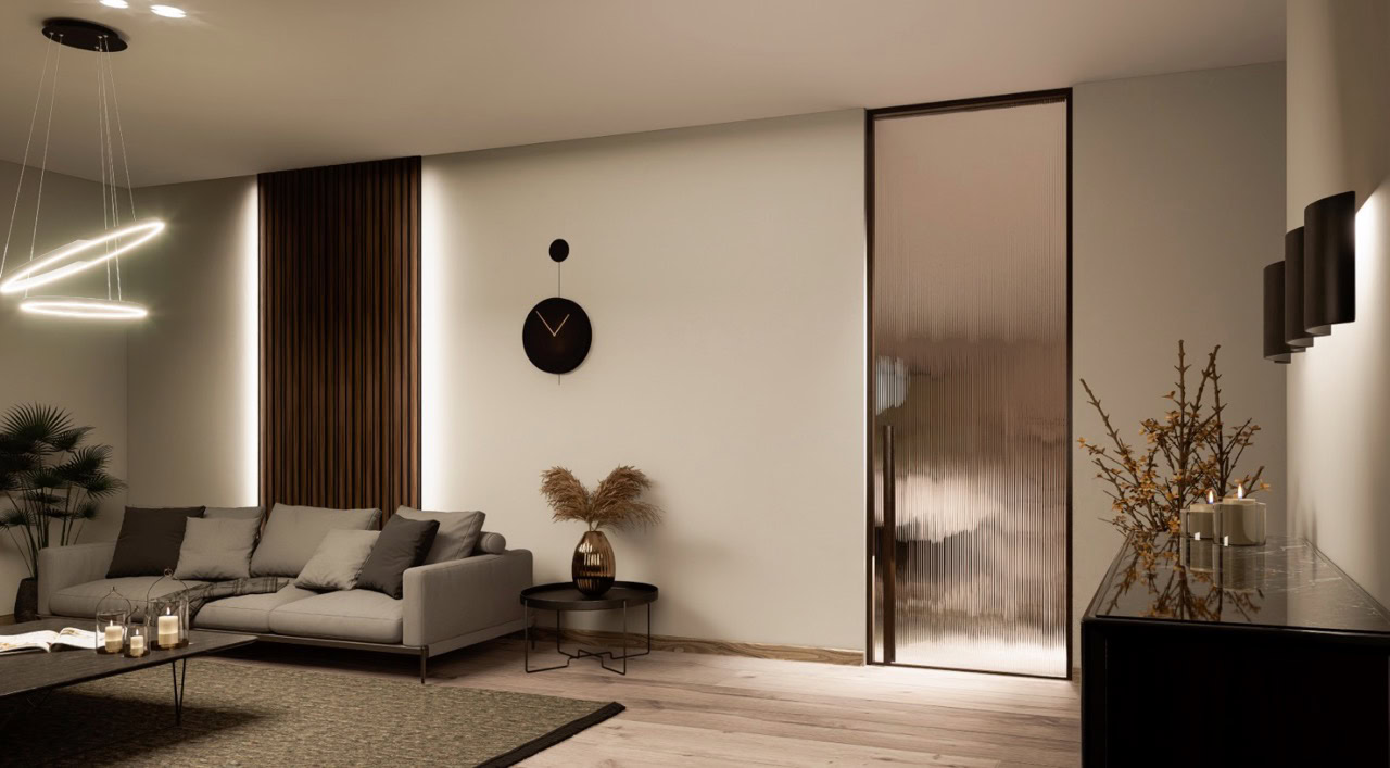 voorbeeld glazen deur op maat